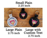 Anatomical Bladder Keychain - with or without custom text - two sizes.