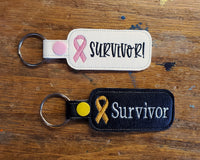 Survivor Ribbon Keychain - Personalized - Any color ribbon.