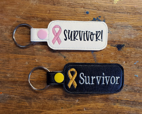 Survivor Ribbon Keychain - Personalized - Any color ribbon.