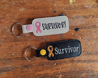 Survivor Ribbon Keychain - Personalized - Any color ribbon.